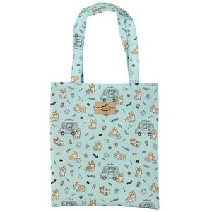 Waterproof Corgi & Coffee Large Tote Shoulder Bag Travel Purse